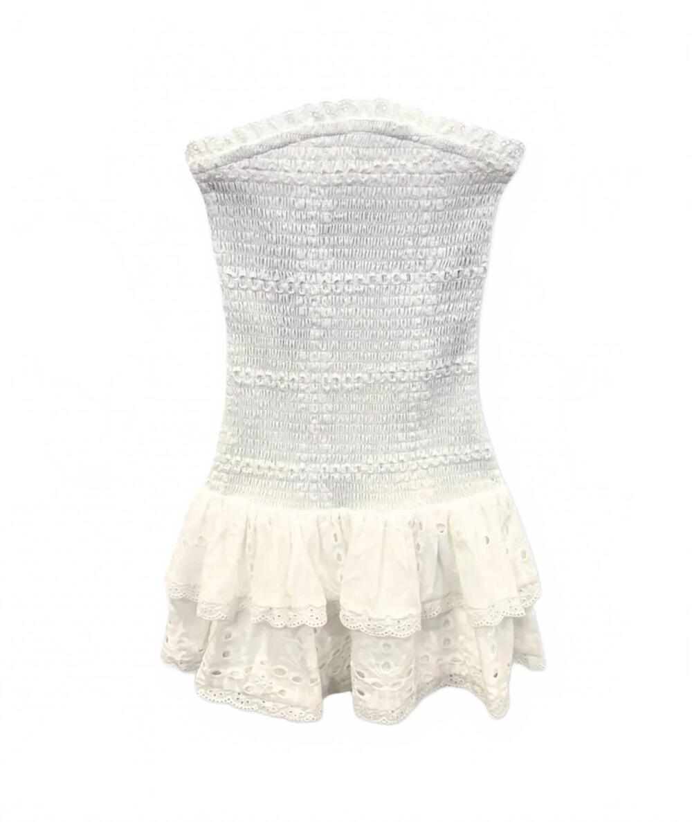 NEW KATIE J NYC girls eyelet melina dress in white